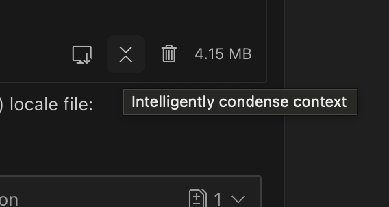 Manual Condense Context button in expanded task view